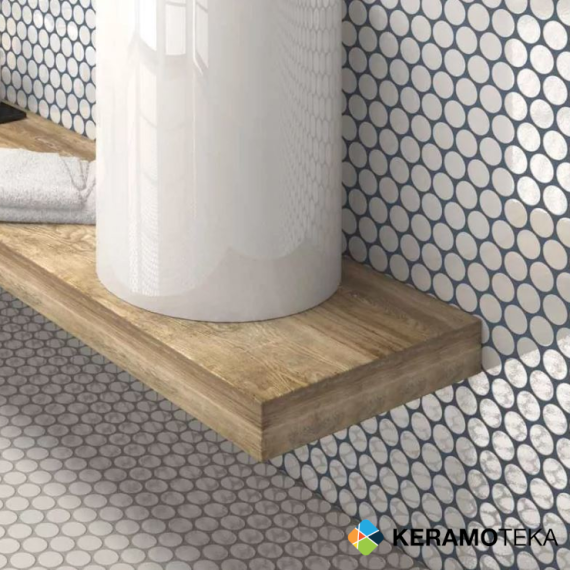 Circle Glossy Grey/White AMB.